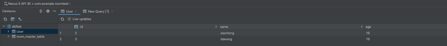 显示DataBase